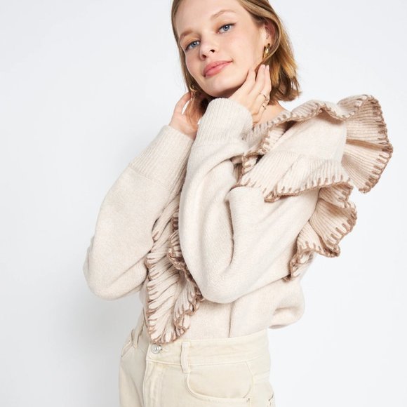En Saison Josie Ruffled Sweater Pullover - Picture 3 of 4